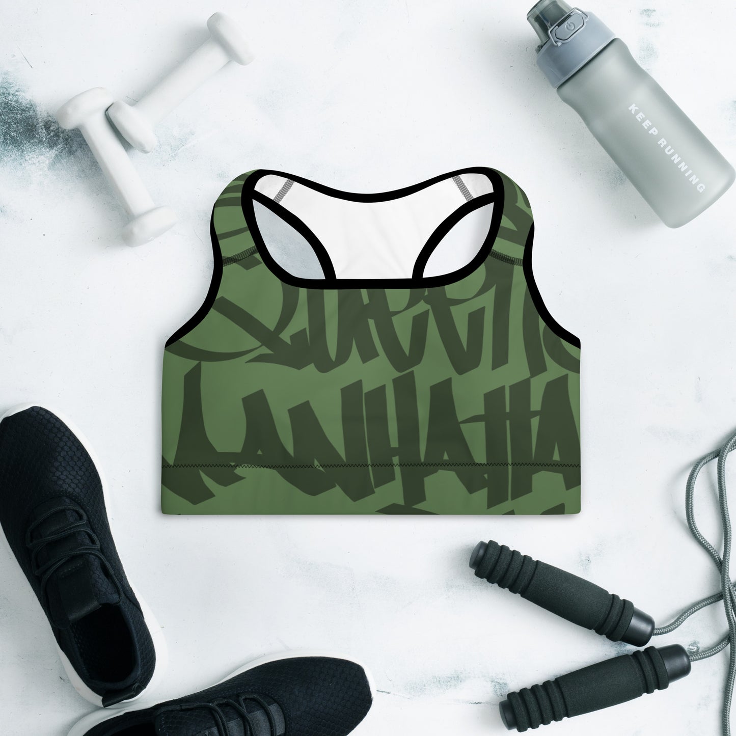 5 Boroughs Padded Sports Bra Olive