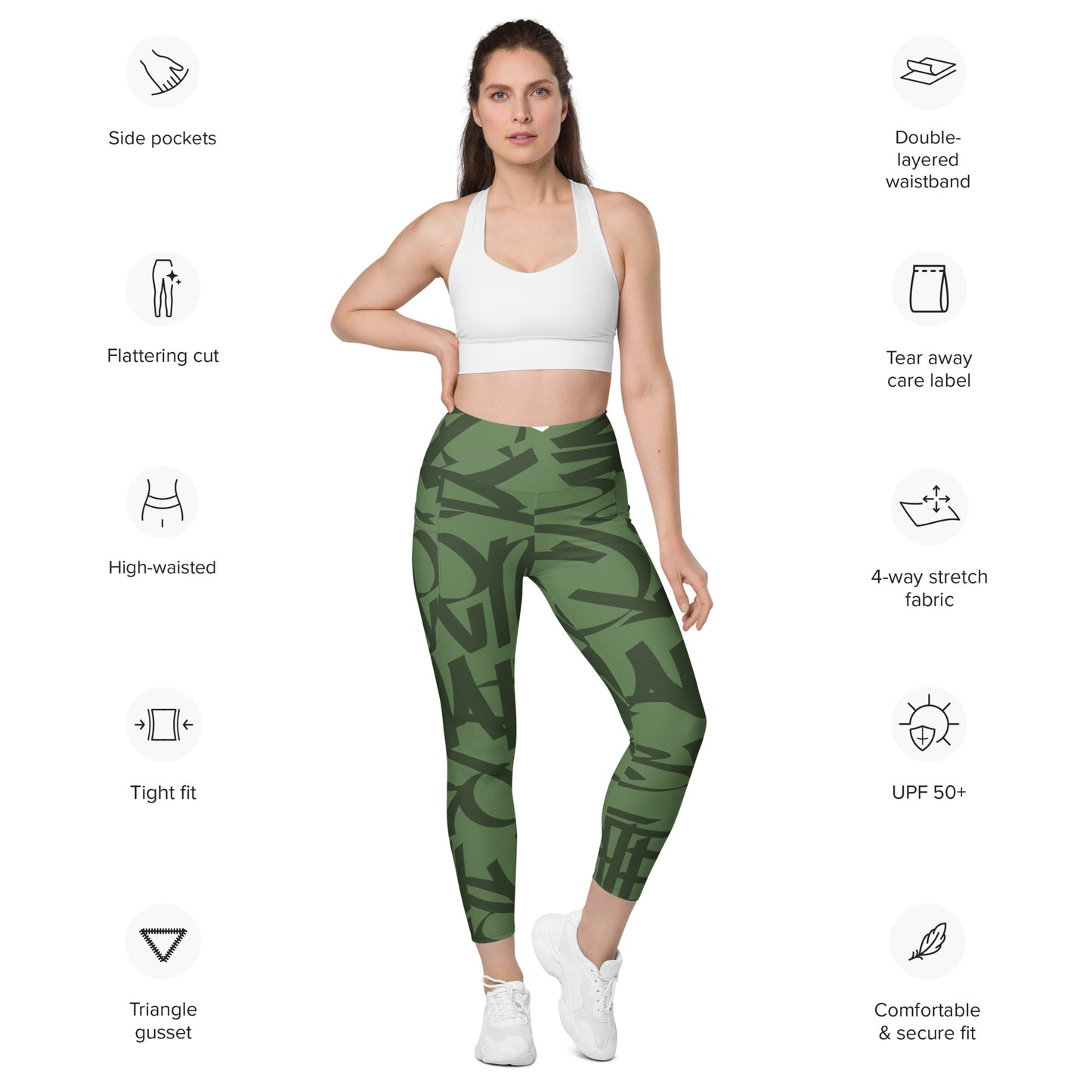 5 Boroughs Leggings With Pockets Olive