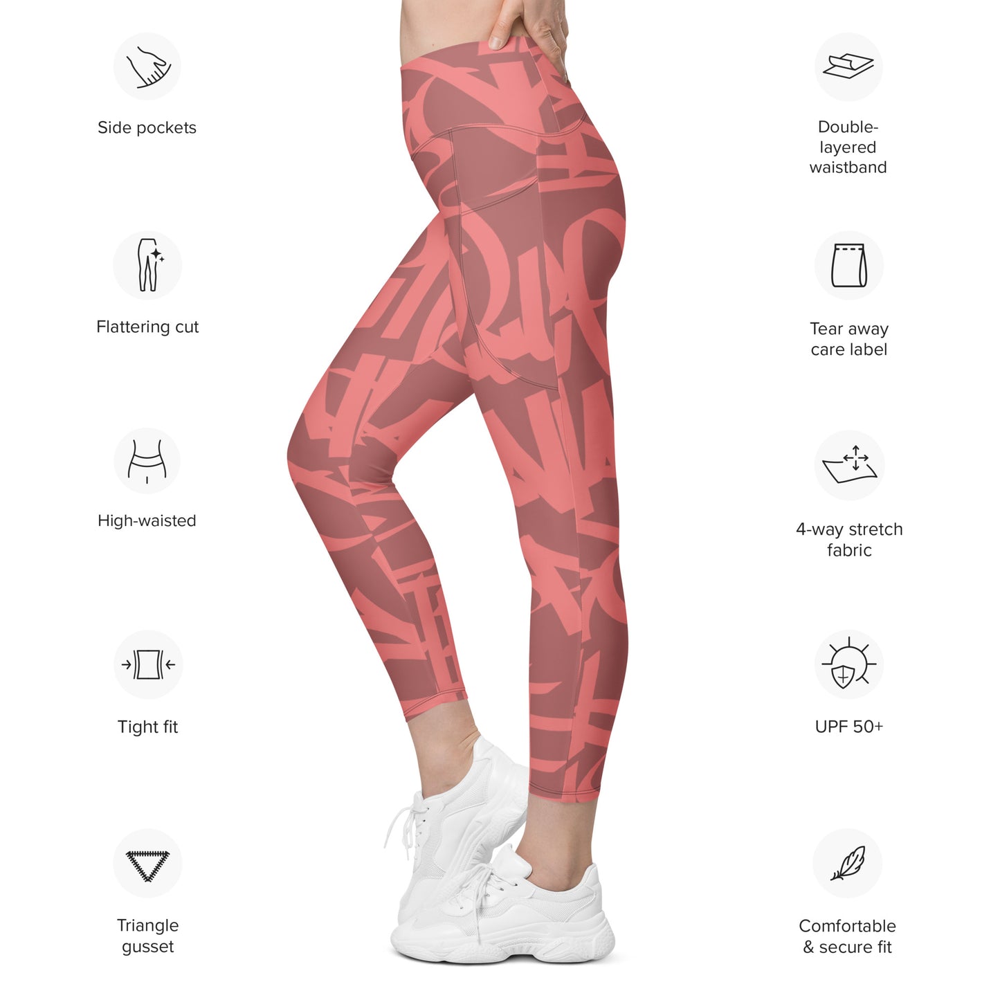 5 Boroughs Leggings With Pockets Terracotta