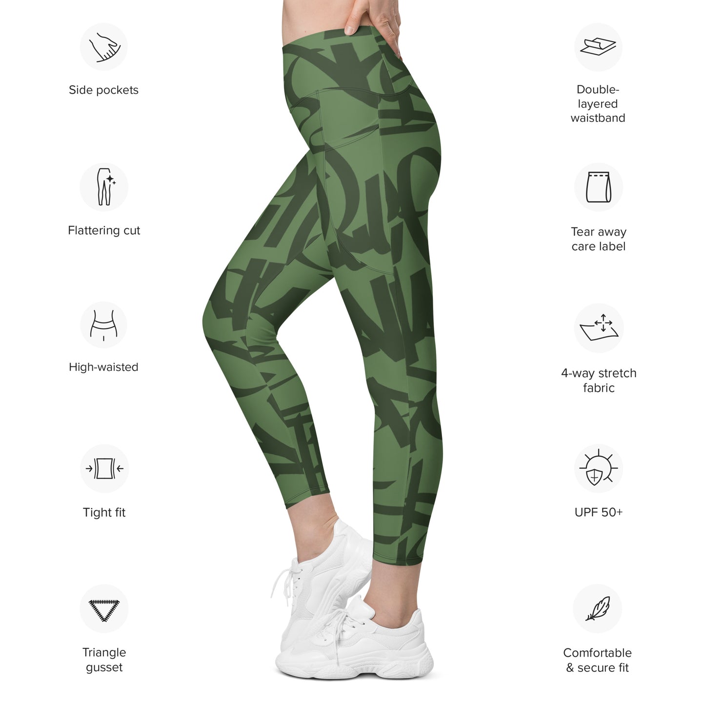 5 Boroughs Leggings With Pockets Olive