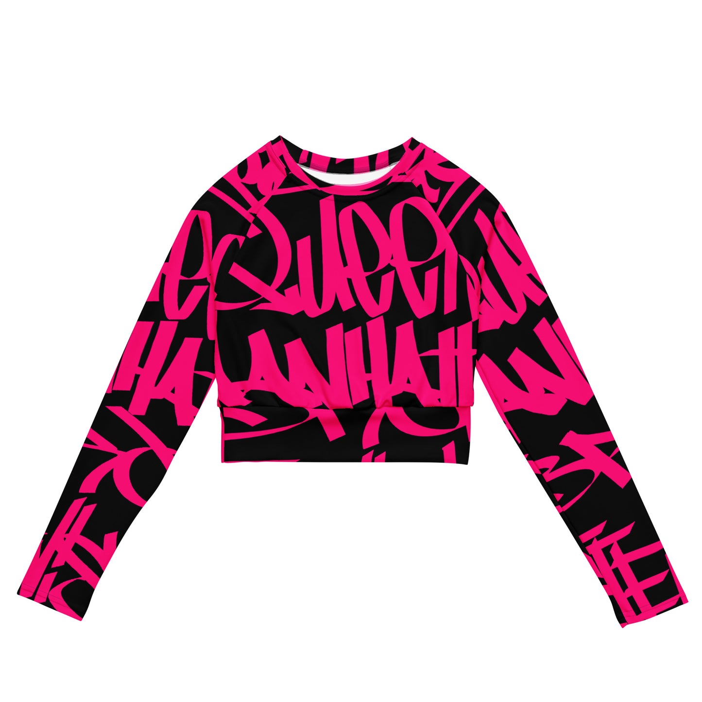 5 Boroughs Long-Sleeve Crop Top Magenta