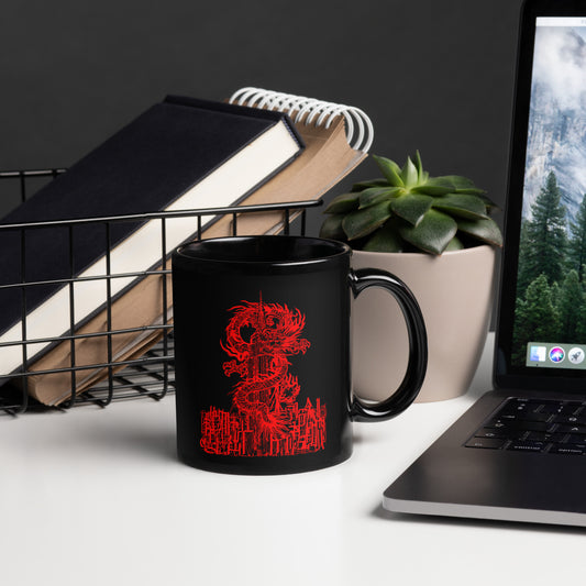 Year Of The Dragon Crimson Mug