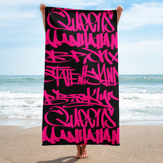 5 Boroughs Towel Magenta