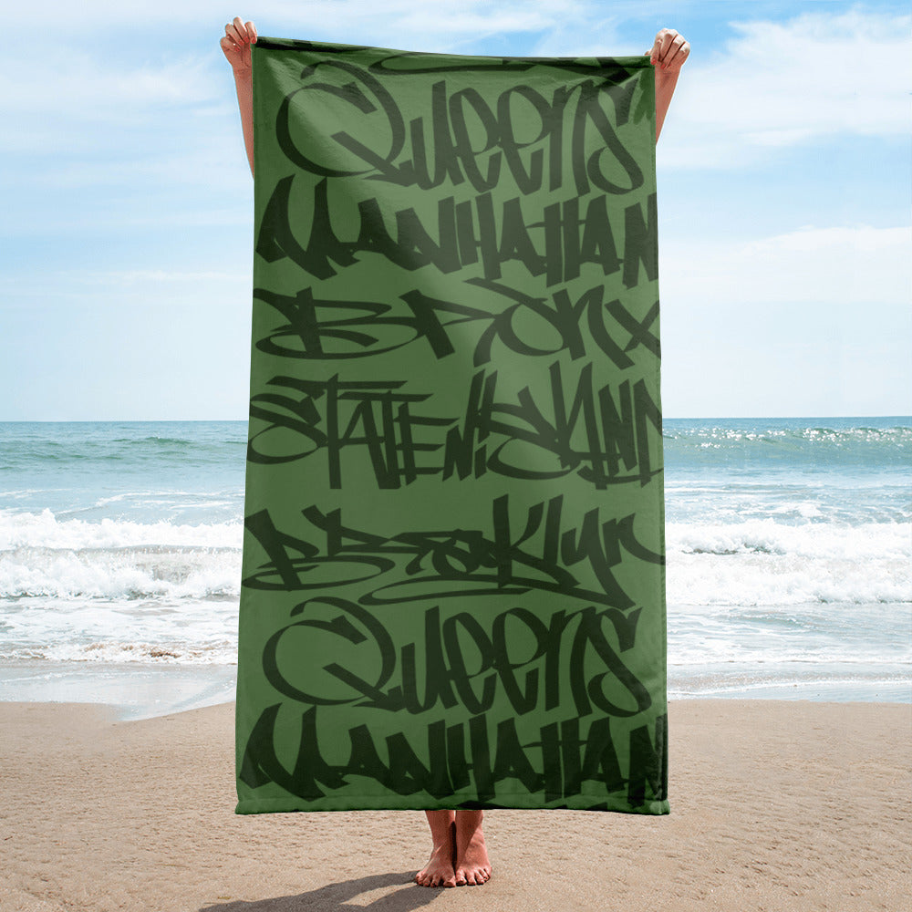 5 Boroughs Towel Olive