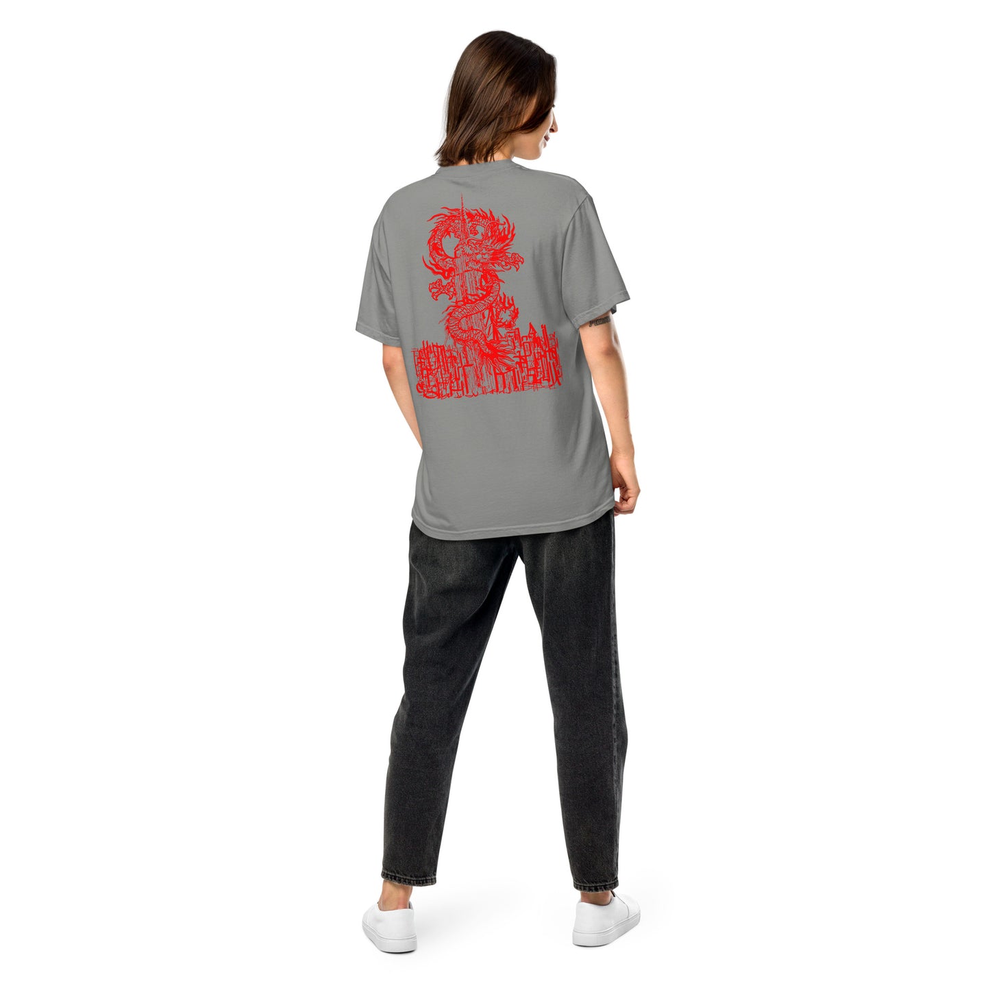 Year Of The Dragon Crimson Heavyweight Tee